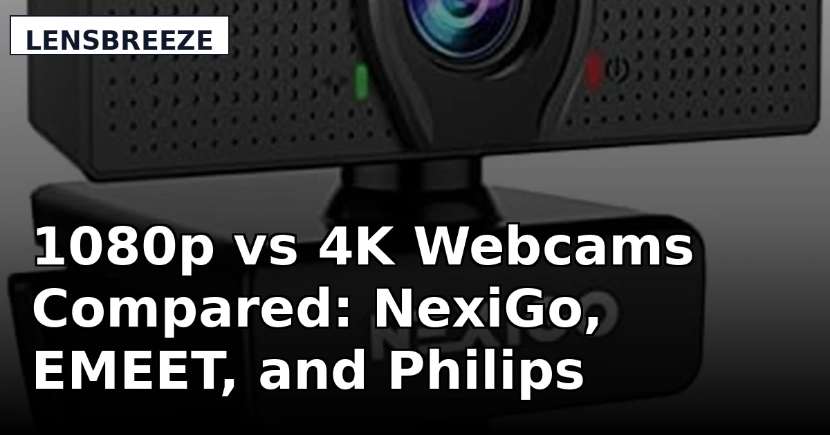 1080p vs 4K Webcams Compared: NexiGo, EMEET, and Philips
