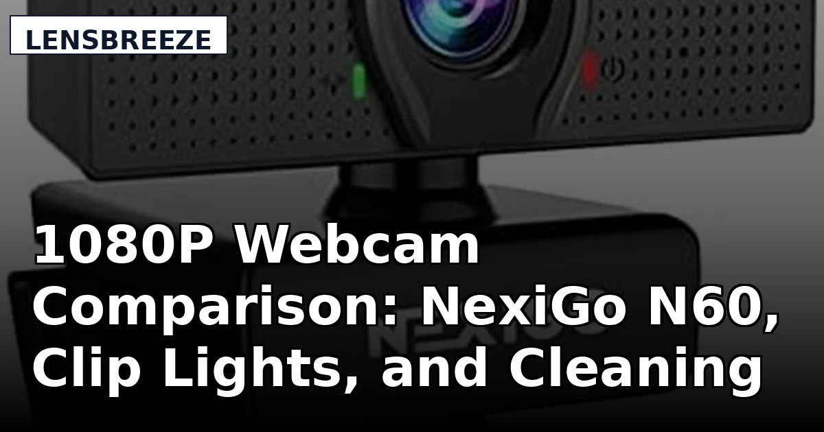 1080P Webcam Comparison: NexiGo N60, Clip Lights, and Cleaning Kits