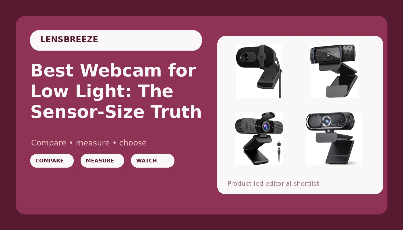 Best Webcam for Low Light: The Sensor-Size Truth - LensBreeze review with measurements and honest opinion