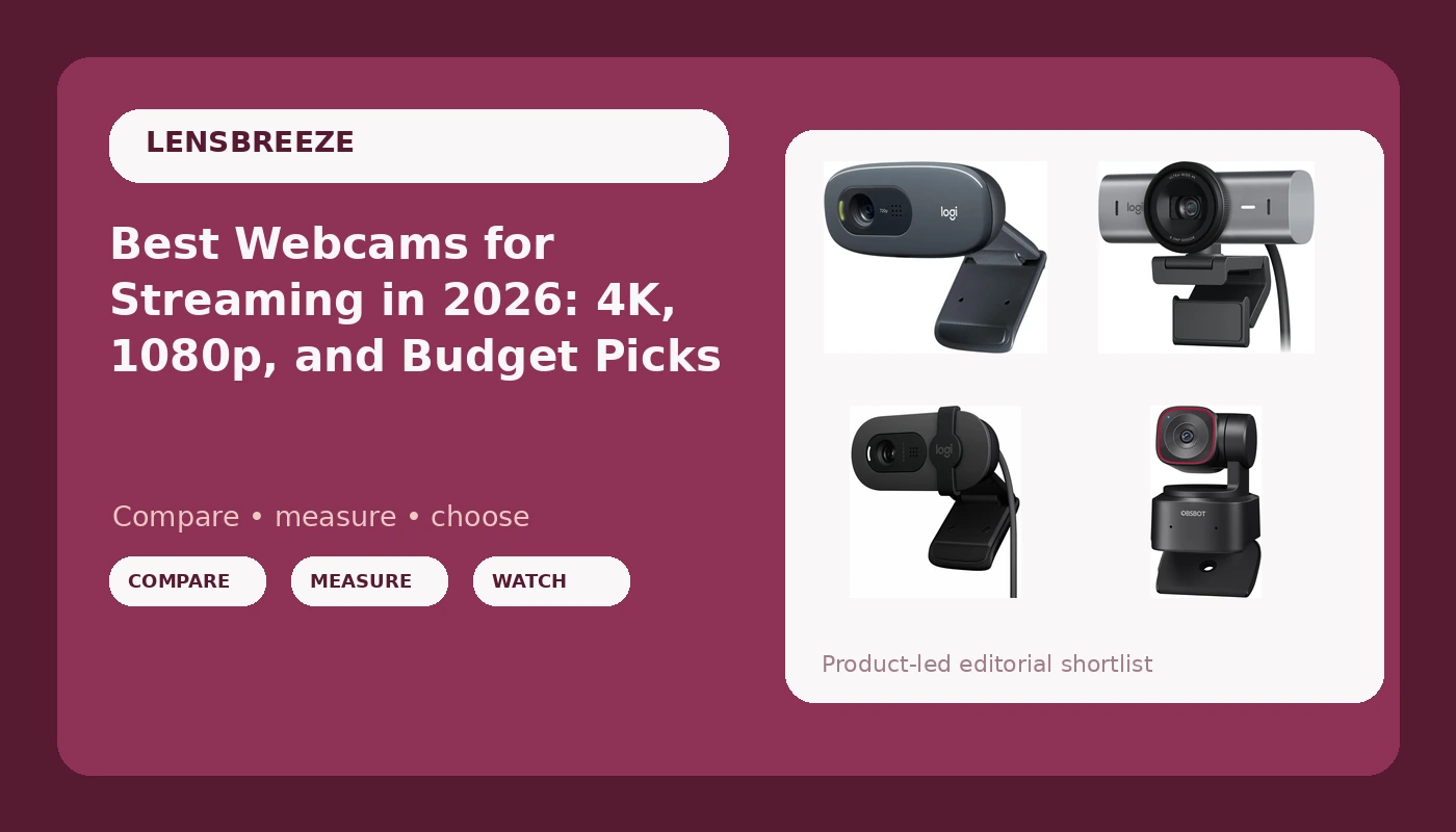 Best Webcams for Streaming in 2026: 4K, 1080p, and Budget Picks