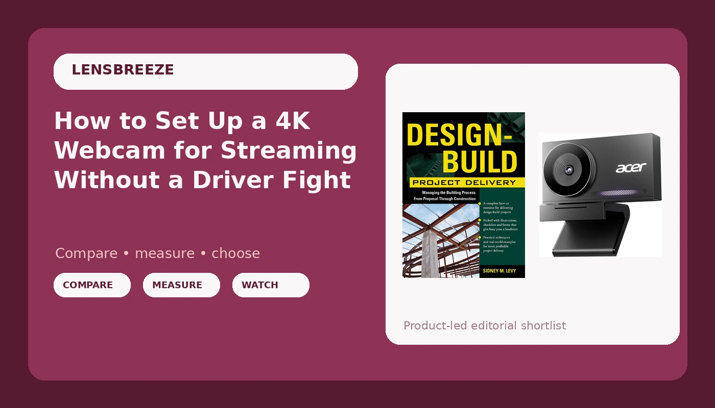 How to Set Up a 4K Webcam for Streaming Without a Driver Fight