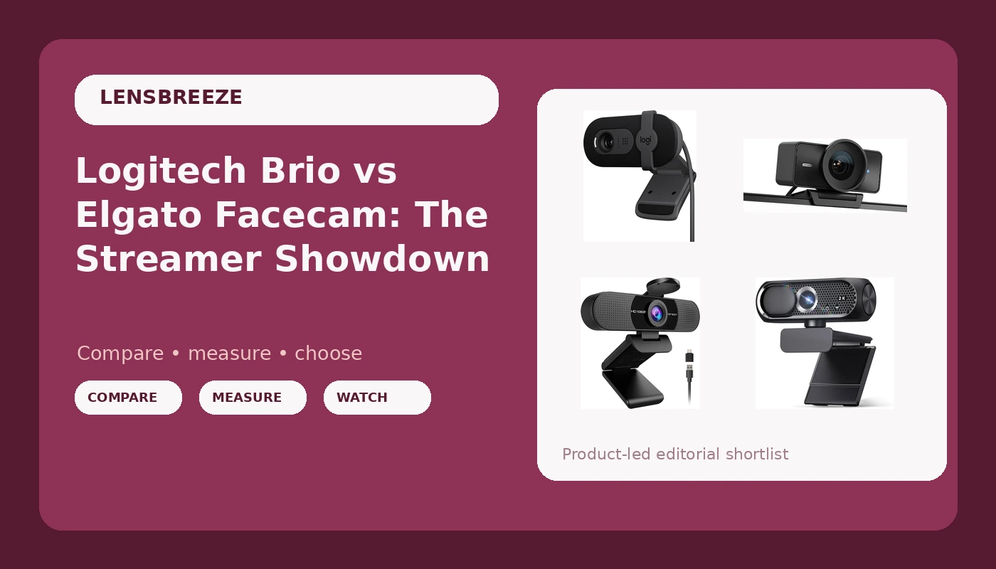 Logitech Brio vs Elgato Facecam: The Streamer Showdown - LensBreeze review with measurements and honest opinion