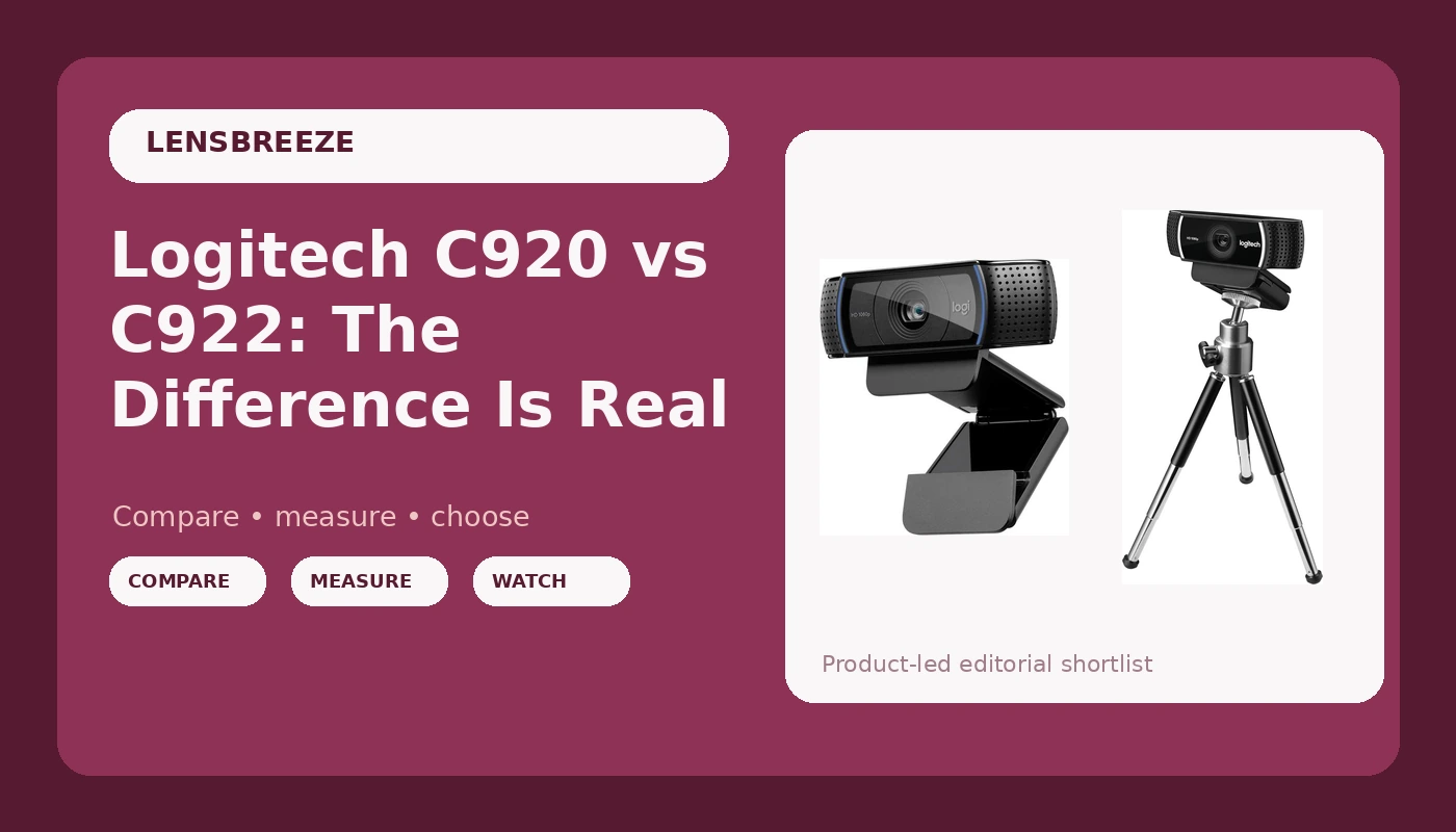 Logitech C920 vs C922: The Difference Is Real - LensBreeze review with measurements and honest opinion