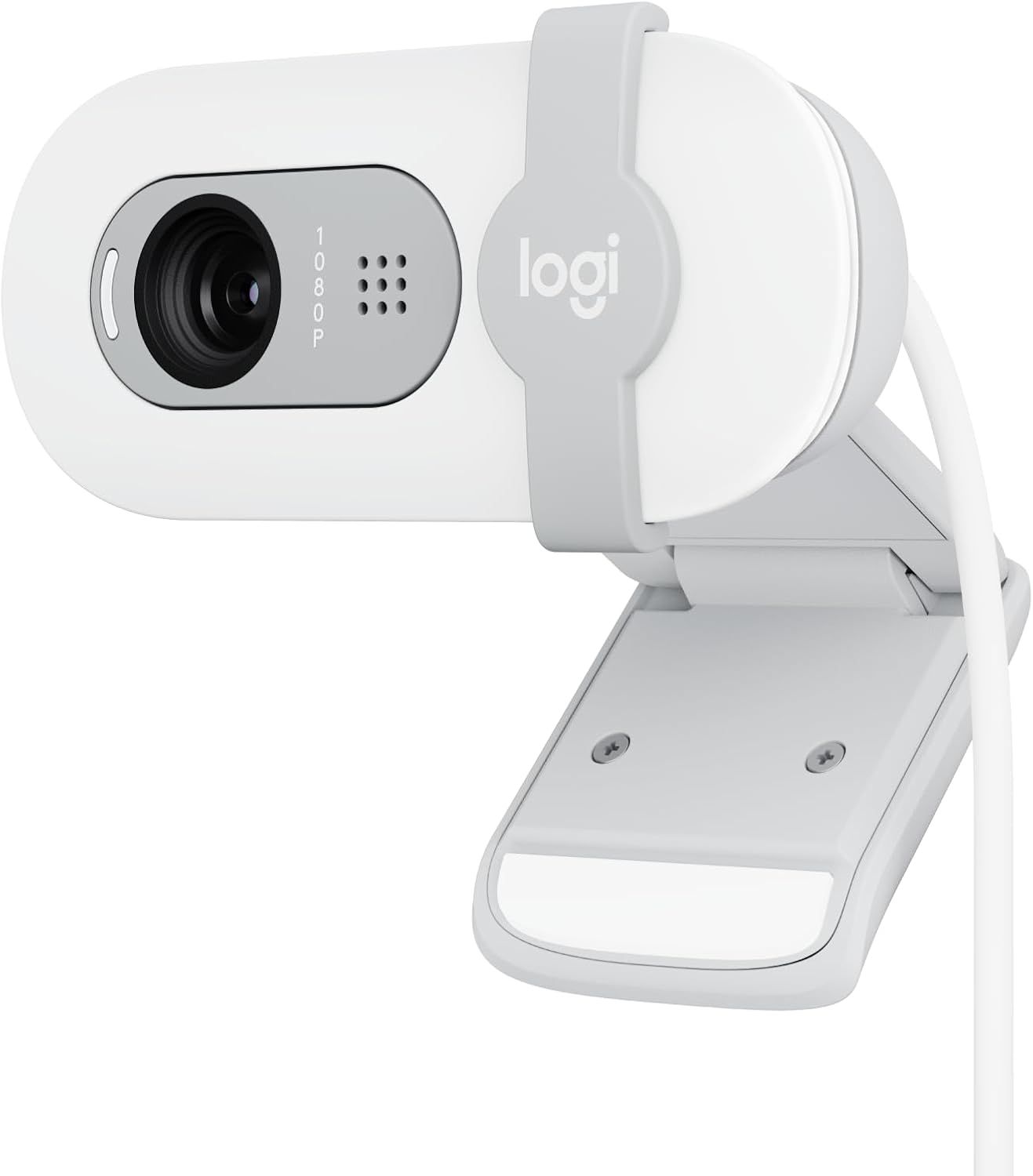 Logitech Brio 100 Full HD 1080p Webcam for Streaming and Meetings - White