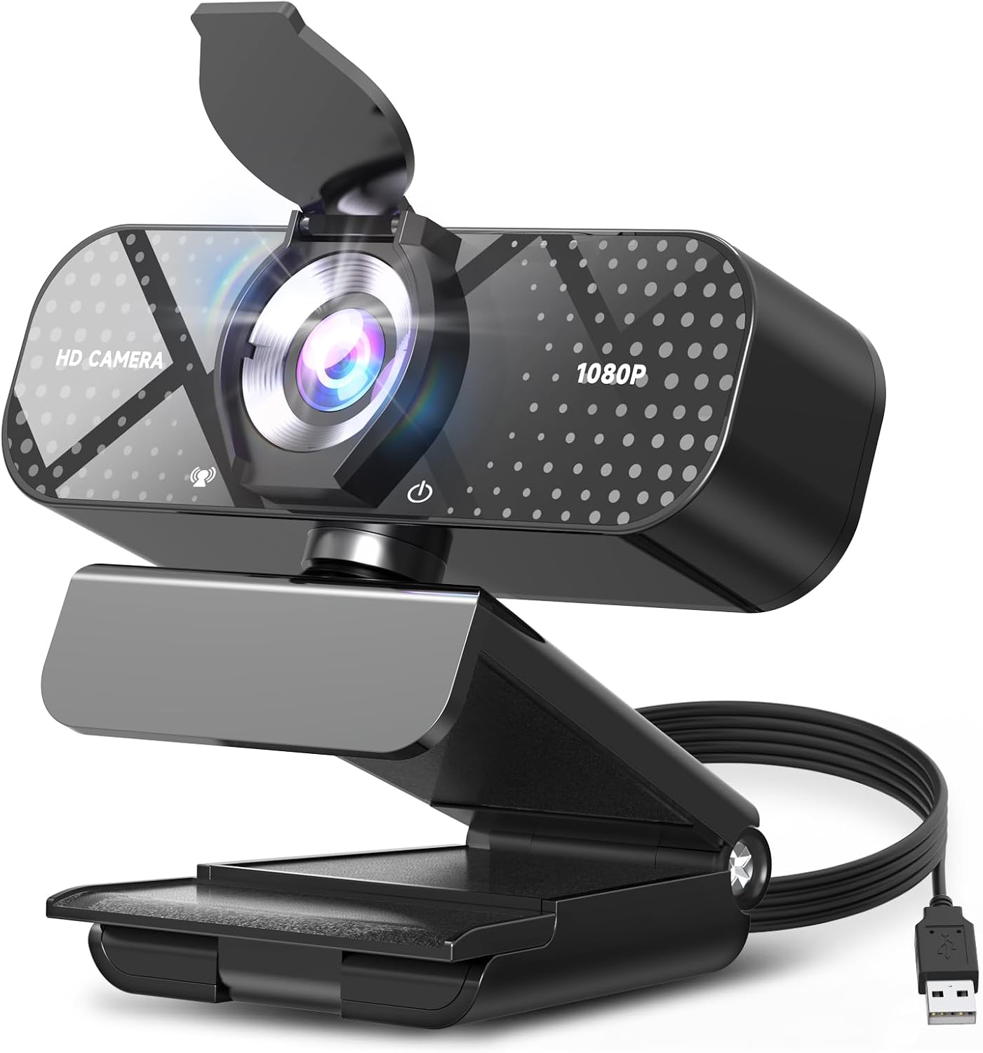 TRAUSI 1080P FHD webcam with privacy cover