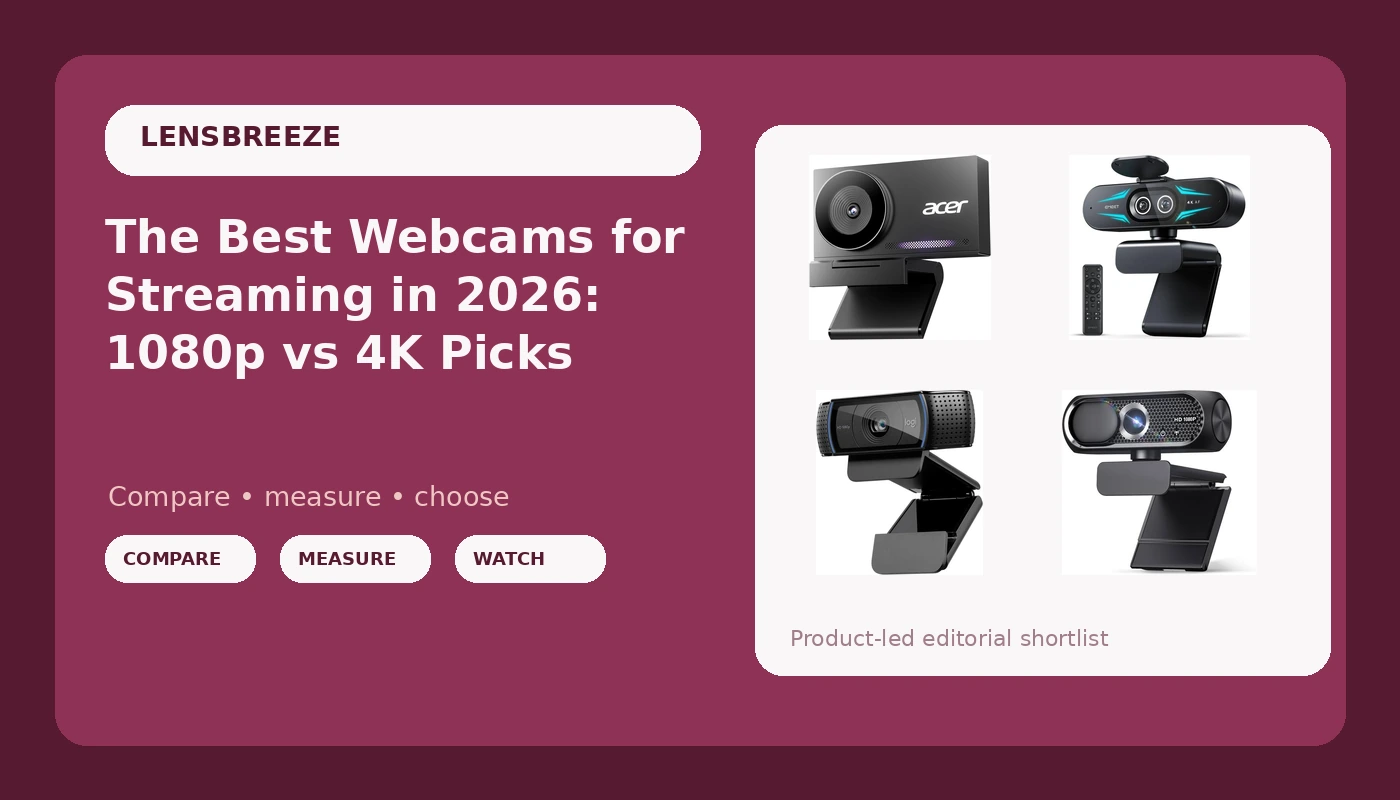 The Best Webcams for Streaming in 2026: 1080p vs 4K Picks