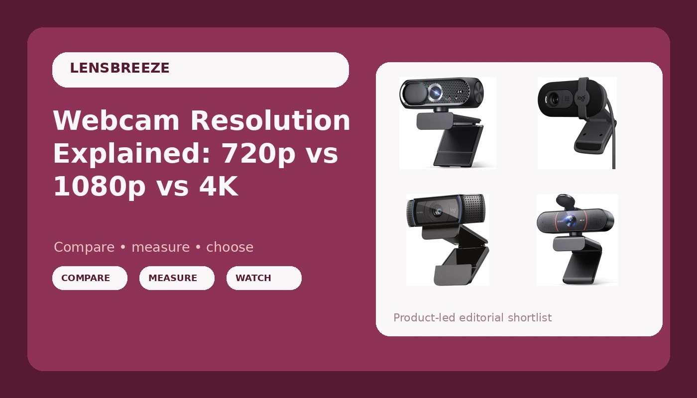 Webcam Resolution Explained: 720p vs 1080p vs 4K - LensBreeze review with measurements and honest opinion