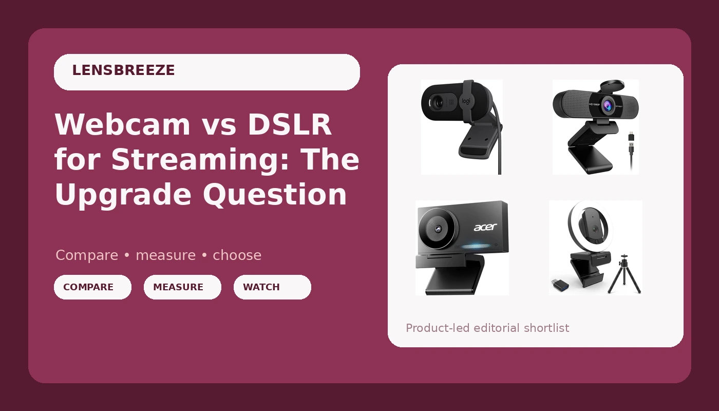 Webcam vs DSLR for Streaming: The Upgrade Question - LensBreeze review with measurements and honest opinion